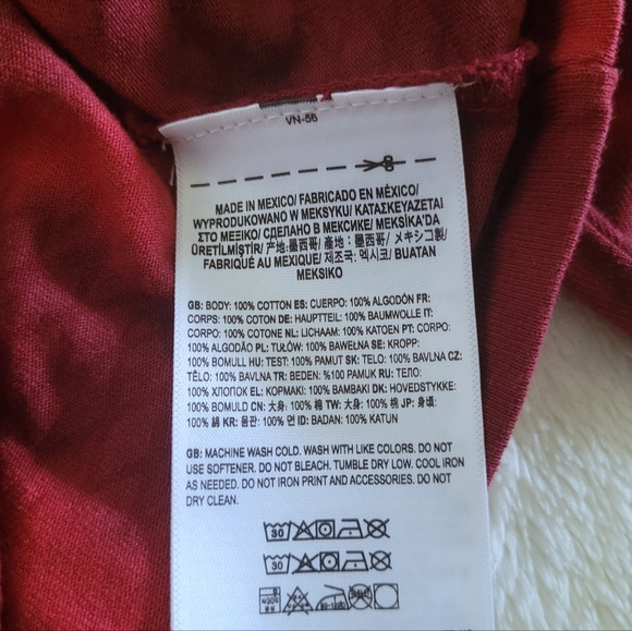 ✨️HP✨️ VANS🚐 Off The Wall Classic Fit Red❤️ Swirl Tie Dye☮️ Tee👕 - NWT - Picture 7 of 12